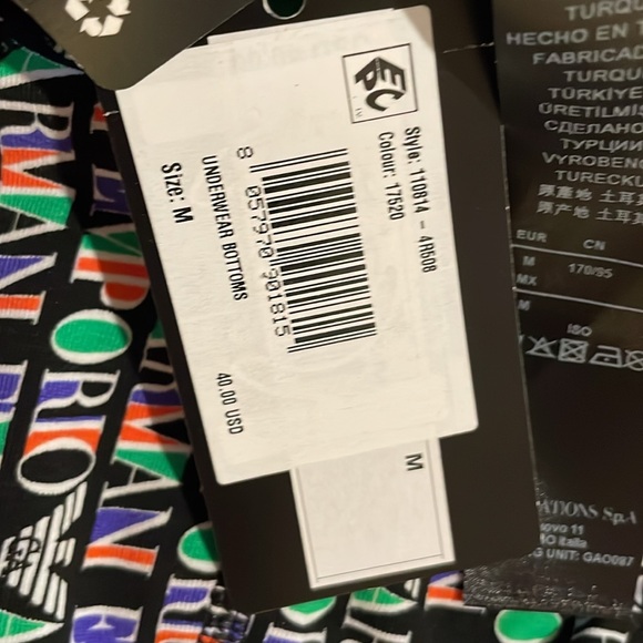 Emporio Armani Allover Vertical Logo Brief, NWT - Picture 7 of 9